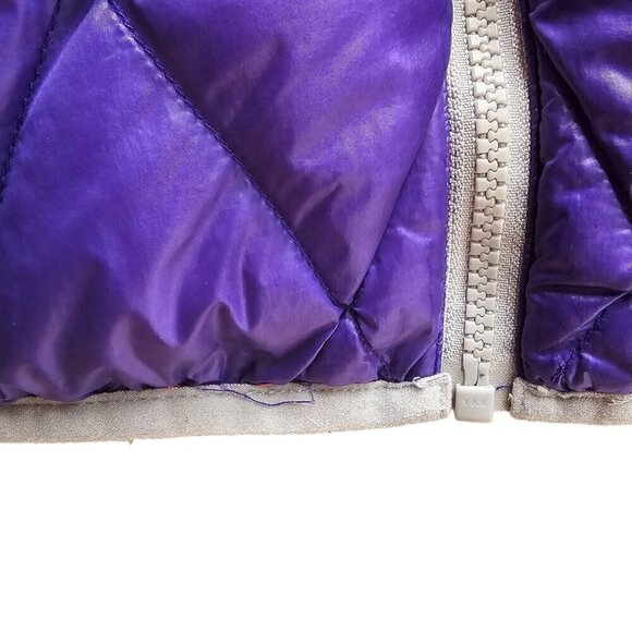 Gerry Down Kids' Quilted Puffer Jacket With Hood Purple & Gray Size Medium - Picture 9 of 12